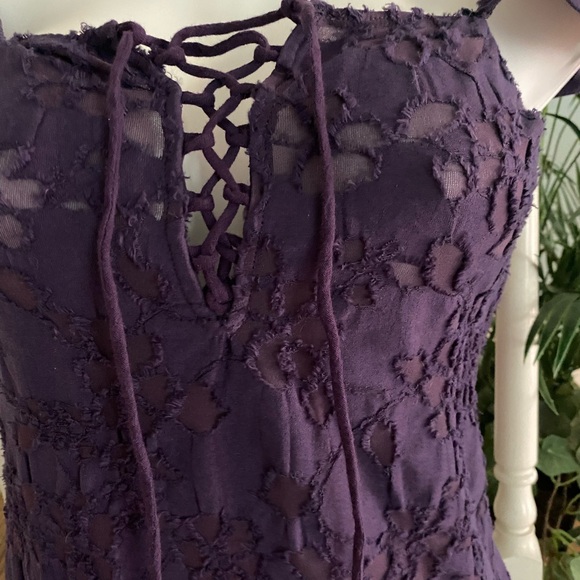 Free People Tops| Free People Purple Popsicle
Lace Up Top | Color: Purple size M - Picture 5 of 5
